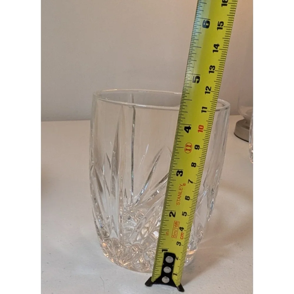 Waterford Marquis Crystal Oversized Tumblers Set 4 Double Old Fashioned 4 3/8